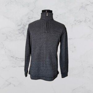 METHOD MEN'S PILLOVER MOCK 1/4 ZIP UP SWEATER - SIZE LARGE